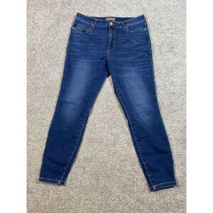 KUT from the Kloth Donna High Rise Ankle Skinny Jeans Size 12 Blue Denim